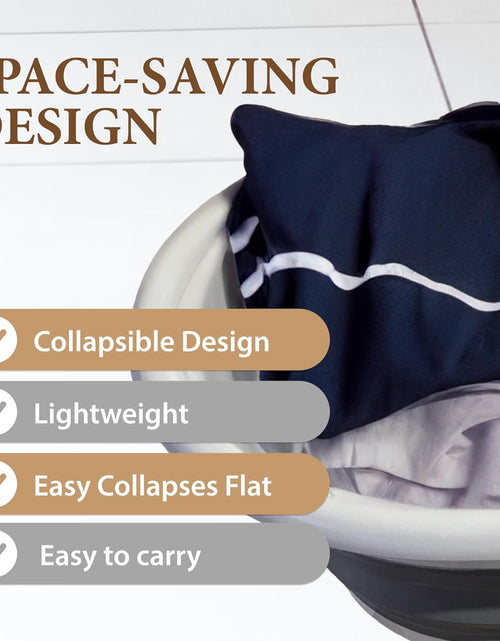 Load image into Gallery viewer, Collapsible Laundry Basket, Space-Saving, Lightweight, Compact &amp; Durable, Perfect for Home and Travel, Oval

