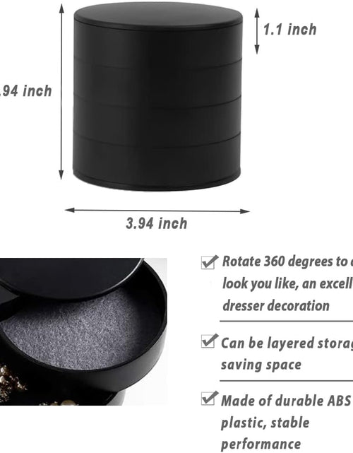 Load image into Gallery viewer, Jewelry Storage Box 4-Layer Rotatable Jewelry Accessory Storage Tray with Lid for Rings Bracelets
