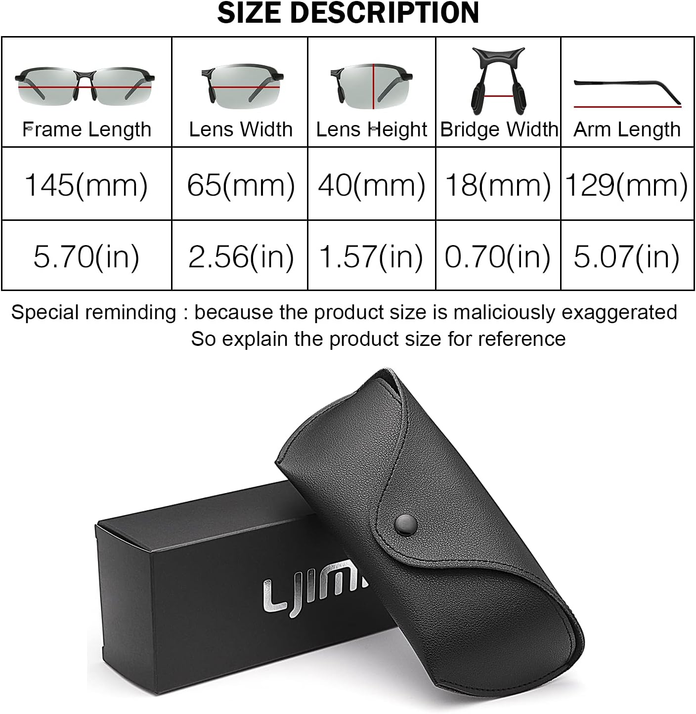 Polarized Photochromic Driving z87 Sunglasses For Men Women Day and Night safety glasses, Black Frame