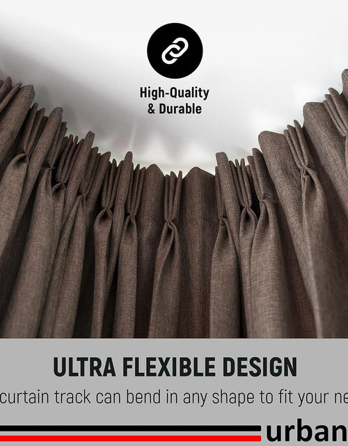 Load image into Gallery viewer, Flexible Bendable Ceiling Curtain Track, 9.8FT (3m), Ceiling Mount for Curtain Rail with Track Curtain System, Black

