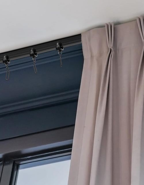 Load image into Gallery viewer, Bendable Ceiling Curved Curtain Track Flexible Ceiling Curtain Mount Soft Windows (Black, 5 Meter/ 16.4 Feet)
