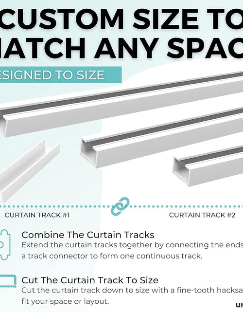 Load image into Gallery viewer, Self Adhesive Curtain Track 9.8FT (3m) for Smooth Ceiling Or Wall- No Drill, Screws, Ceiling Curtain Track (Non-Flexible)
