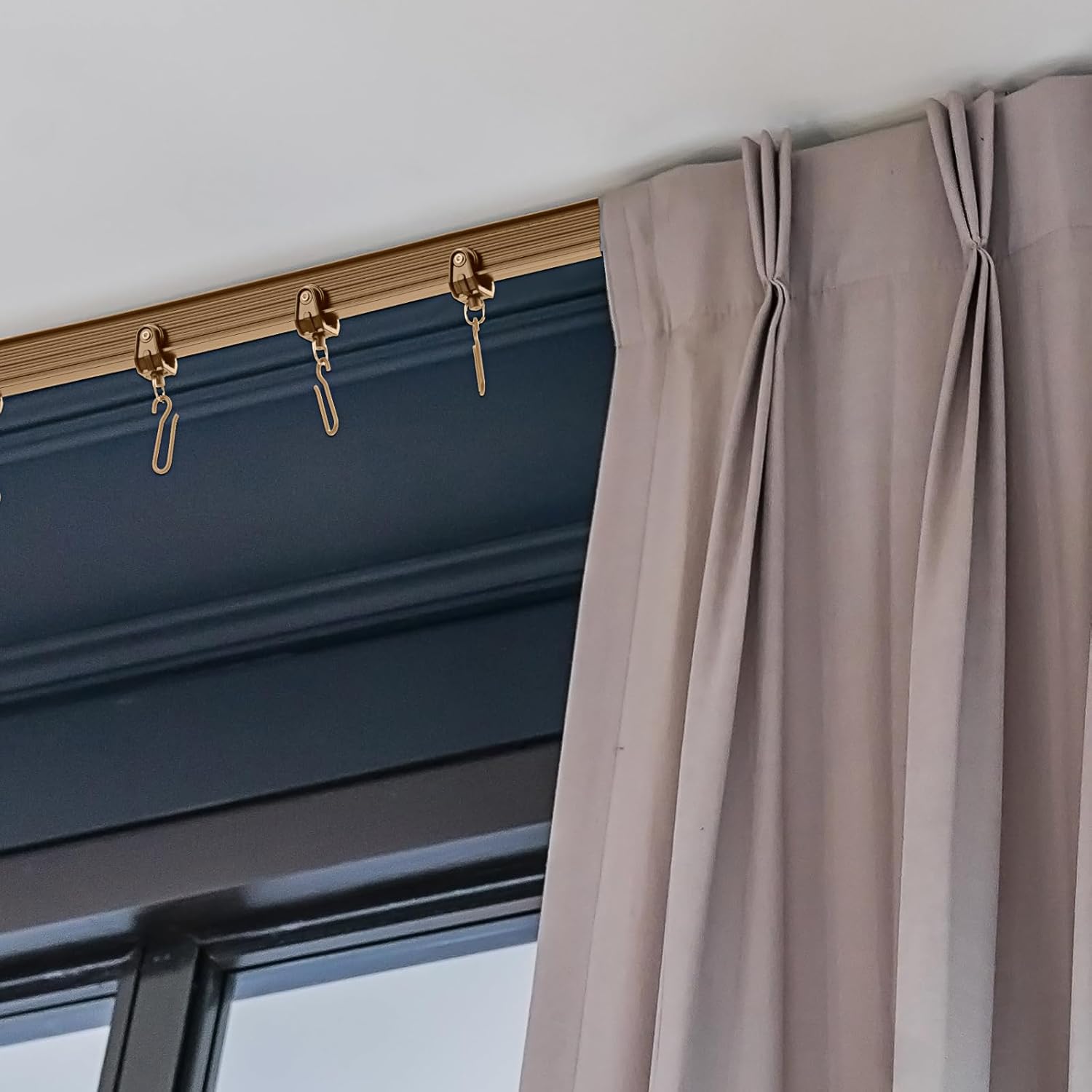 Flexible Ceiling Curtain Mount Soft Windows Curved Track for Curtain Rail with Track Curtain System (Brown,20 Meter/ 65.6 Feet)