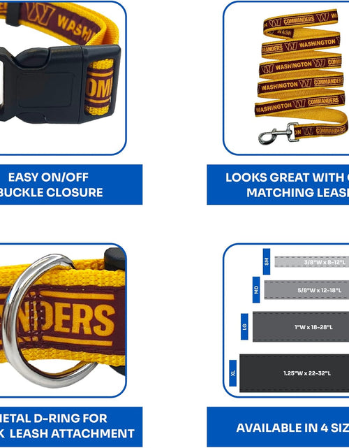 Load image into Gallery viewer, NFL PET Collar Washington Commanders Dog Collar, Large Football Team Collar for Dogs &amp; Cats (WAC-3588-LG)
