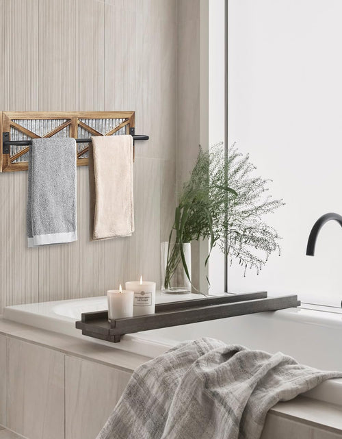 Load image into Gallery viewer, Bathroom Shelves Over Toilet with Storage Basket for Home Organization &amp; Wall Decor, Natural Wood
