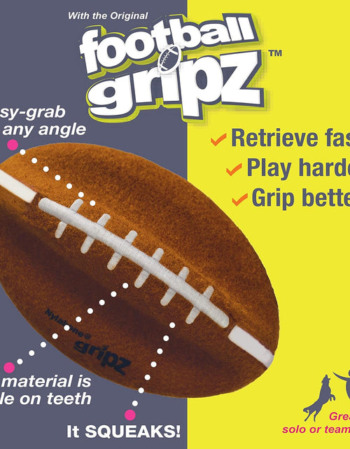 Load image into Gallery viewer, Football Gripz Fetch Toy, Squeaky Ball Chew Toy for Dogs, Medium (1 Count) Medium
