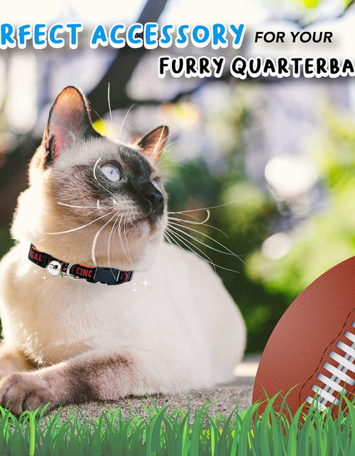 Load image into Gallery viewer, CAT Collar Cincinnati Bengals Satin Football Team Collar for Dogs &amp; Cats. A Shiny &amp; Colorful Cat Collar with Ringing Bell Pendant
