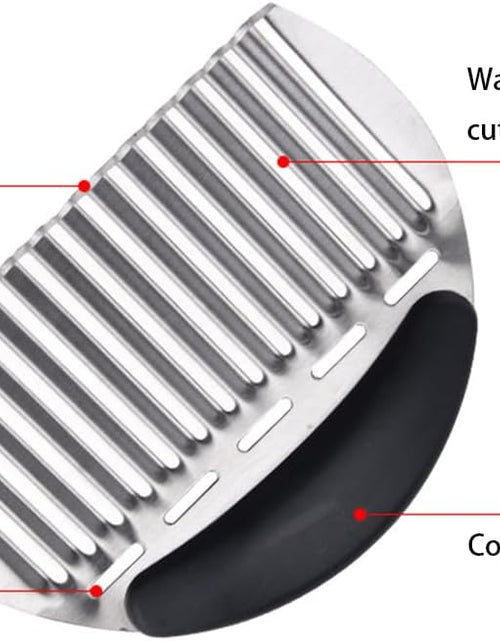 Load image into Gallery viewer, Crinkle Cutter for Veggies Potatoes, Stainless Steel Wave Knife, Kitchen Crinkle Cutter
