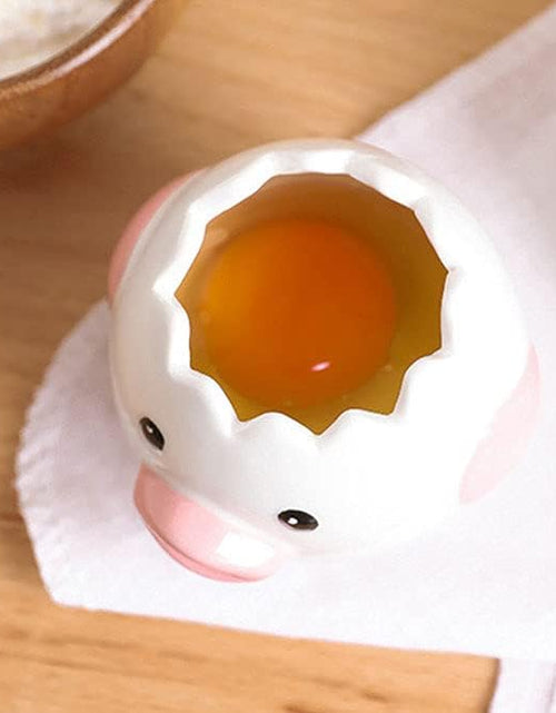 Load image into Gallery viewer, Cute Egg Separator, Ceramics Vomiting Chicken Egg Yolk White Separator
