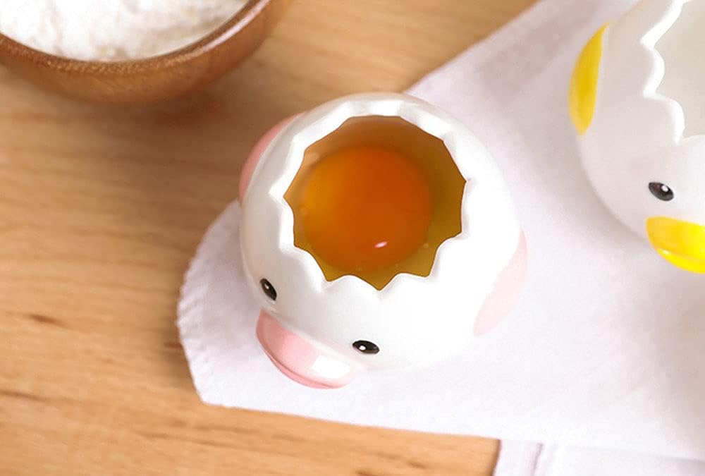 Cute Egg Separator, Ceramics Vomiting Chicken Egg Yolk White Separator