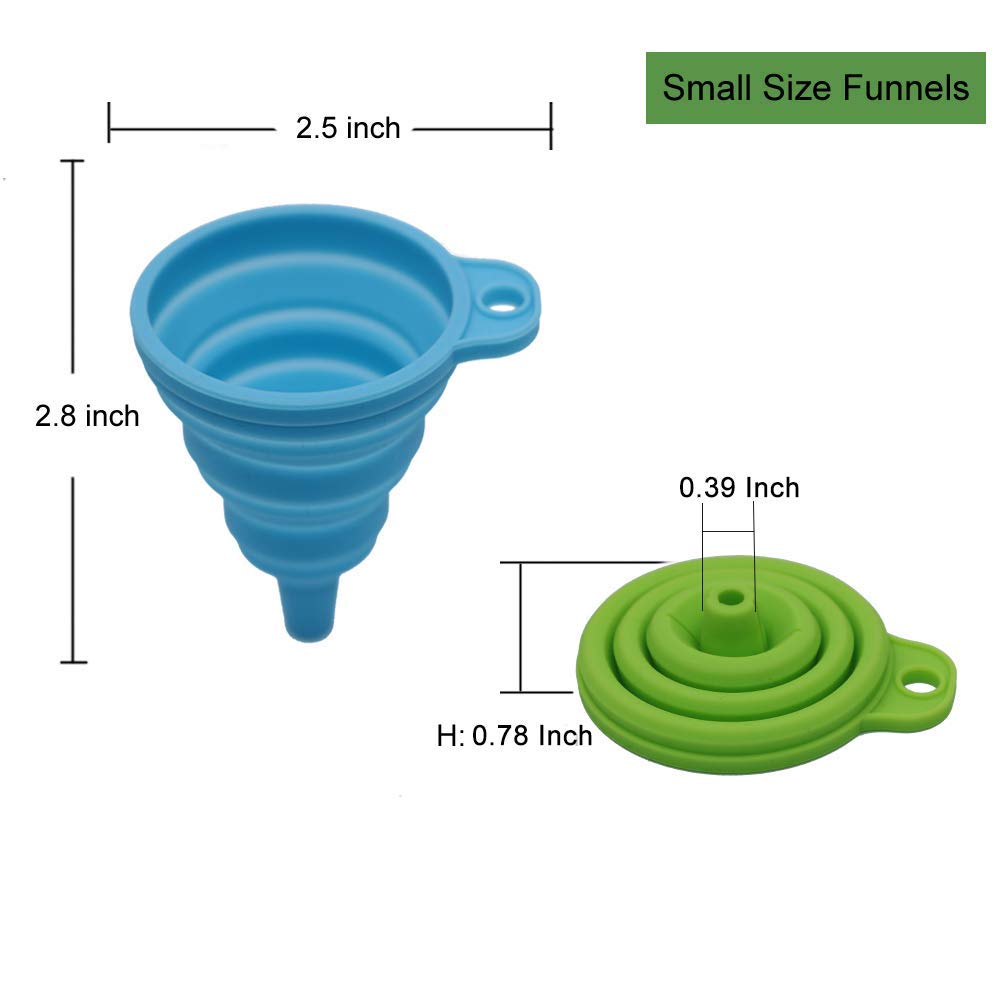 Kitchen Funnel Set 4 Pack, Small and Large, Kitchen Gadgets Accessories