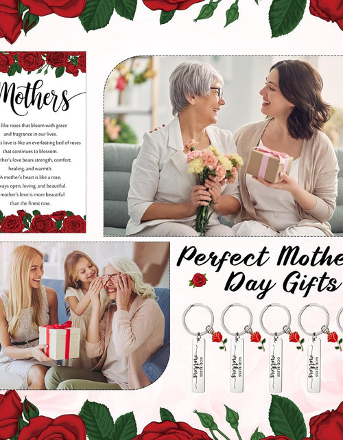 Load image into Gallery viewer, Mother’s Day Christian Gift Set – Church Bulk Keychains with Prayer Cards ( FREE Knitted Inspirational Positive Tulip )
