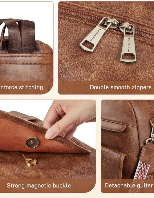 Load image into Gallery viewer, PU Leather Backpack Purse for Women, Convertible Travel Backpack, Designer Ladies Shoulder Bag
