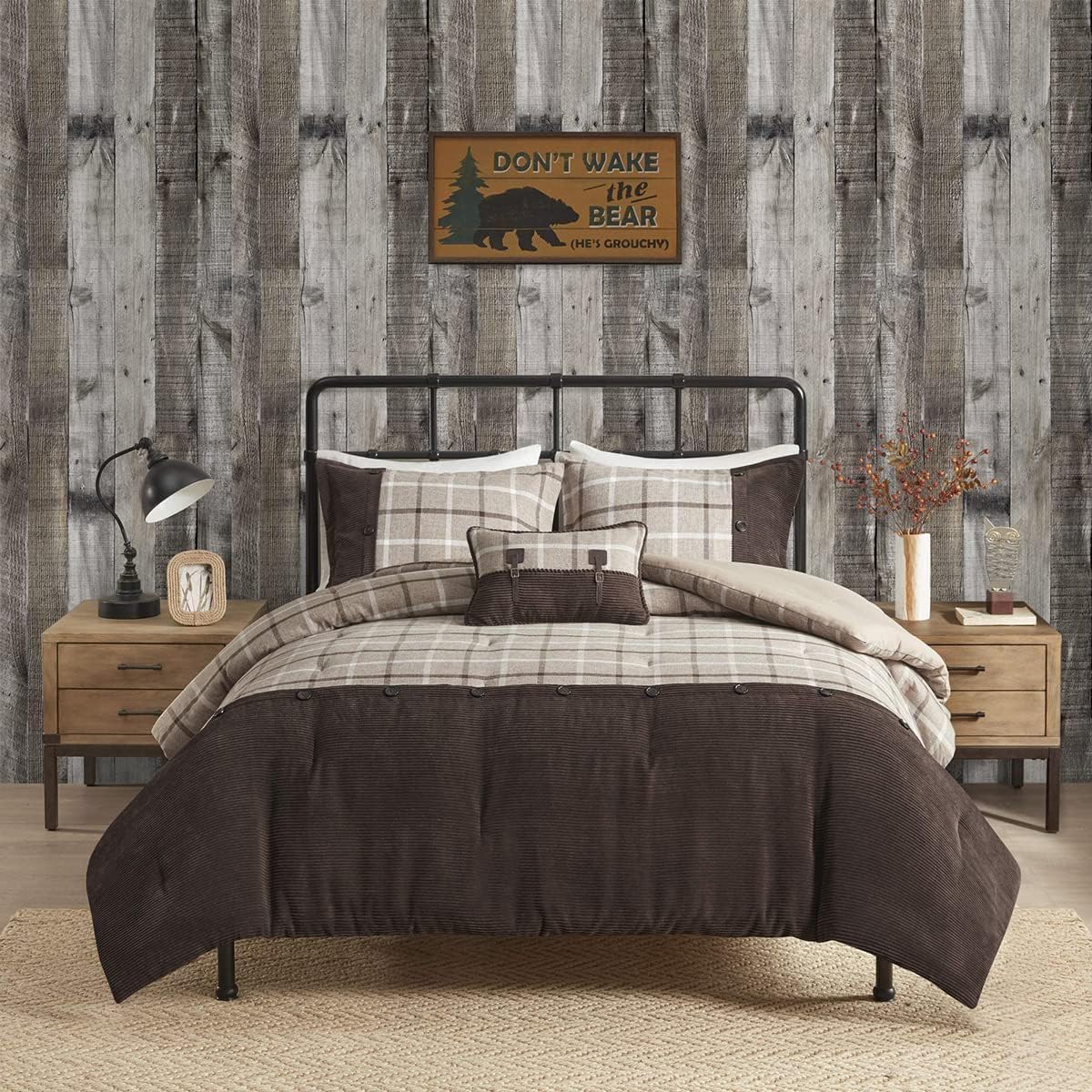 Gray Wood Peel and Stick Wallpaper Faux Wood Contact Paper 17.7inch x 118.1inch