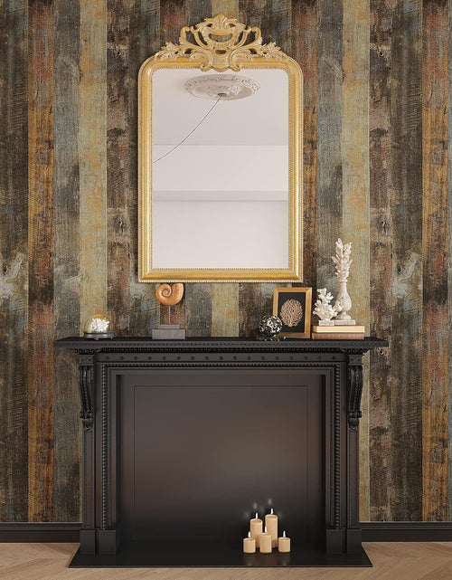 Load image into Gallery viewer, Chipped Paint Wood Contact Paper for Countertops Waterproof Brown Peel and Stick Shiplap Wallpaper 15.7&#39;&#39;x118&#39;&#39;
