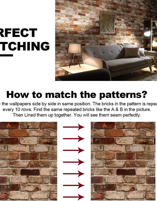 Load image into Gallery viewer, Brick Wallpaper for Home Decoration, Kitchen Wallpaper Stick and Peel Backsplash,  17.7&quot; x 197&quot;
