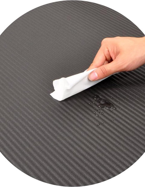 Load image into Gallery viewer, All-Purpose 1-Inch Extra Thick High Density Anti-Tear Exercise Yoga Mat with Carrying Strap, Black
