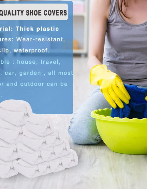 Load image into Gallery viewer, Shoe Covers Disposable,200Pack（100 Pairs）Boot Covers Waterproof Non Slip, White
