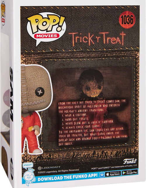 Load image into Gallery viewer, Funko Spirit Halloween Trick &#39;r Treat Sam with Razor Flocked POP! Figure | Horror Collectible
