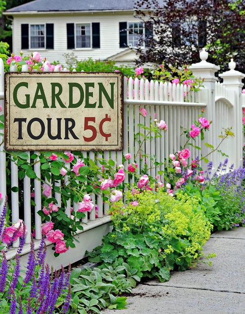 Load image into Gallery viewer, Garden Tours 5 Cents Tin Sign Home Decor
