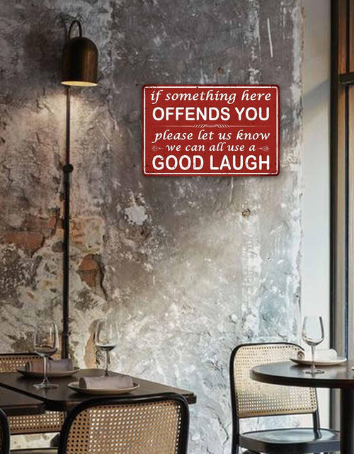 Load image into Gallery viewer, If Something Here Offends You Tin Sign For Garage Home Bar Wall Decor
