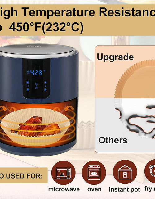 Load image into Gallery viewer, Disposable Air Fryer Paper Liners, 9 Inch Round Parchment Paper Liners for 4 qt 5 qt 6 qt

