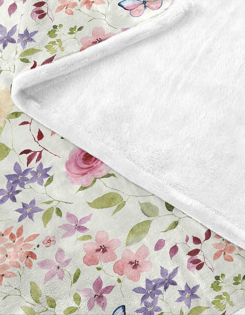 Load image into Gallery viewer, Pink Butterfly Throw Blanket Soft Cozy Warm Plush Fleece Flannel Blanket, 60 x 50 inches
