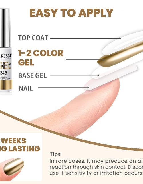 Load image into Gallery viewer, Metallic Nail Art Gel Liner Bronze Gold Mirror Chrome 3D Effect Gel Nail Polish 8ml
