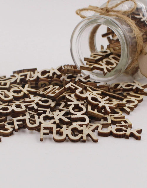 Load image into Gallery viewer, Jar of Fucks (5oz) - Gift Jar, Wooden Cutout Letter Piece, Bad Mood Vent, Spoof Birthday, Holiday Gift to Friend - Funny Gift for Valentine&#39;s Day
