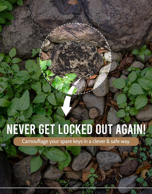 Load image into Gallery viewer, Hide-a-Spare-Key Fake Rock - Looks &amp; Feels like Real Stone - Safe for Outdoor Garden or Yard, Geocaching
