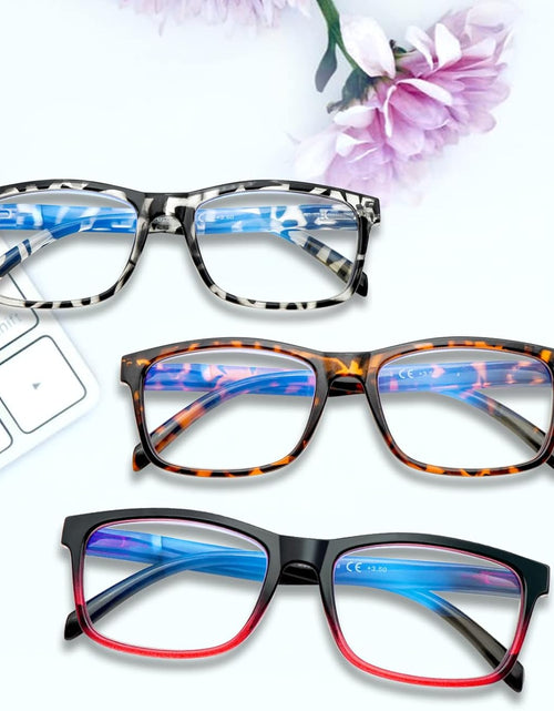 Load image into Gallery viewer, 6 Pack Reading Glasses for Women Men Blue Light Blocking,Spring Hinge Anti Eyestrain/Glare Computer Readers (6 Mix, 2.0)

