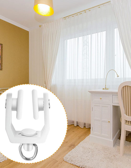Load image into Gallery viewer, Curtain Track Hooks Flexible Bendable Clips 11 mm White Plastic Drapery Rail Gliders with Hooks (25 Pieces)
