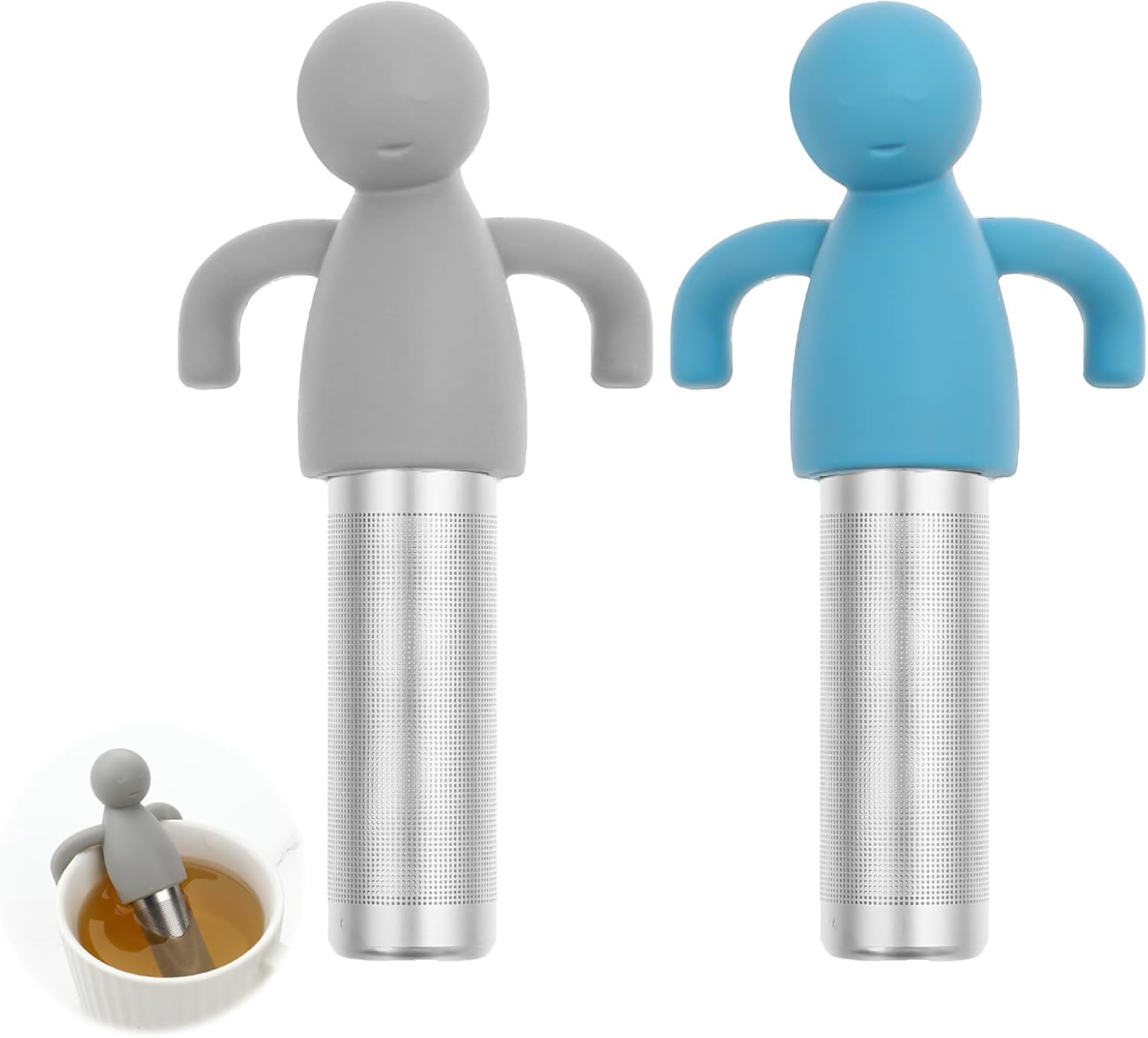 2Pcs Cute Fine Mesh Tea Strainer Stainless Steel Tea Infuser Ball Tea Diffuser