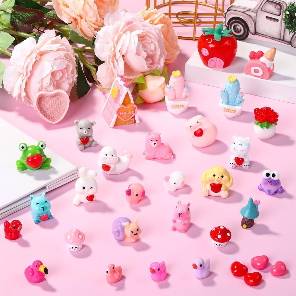 Valentines Mini Small Resin Animal Little Tiny Ducks Garden Landscape Decoration