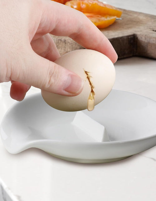 Load image into Gallery viewer, Egg Cracker &amp; Spoon Holder, Spoon Rest for Kitchen, Ceramic Spoon Holder for Stove Top, Cooking Spoon Holder,Heat Resistant Utensil
