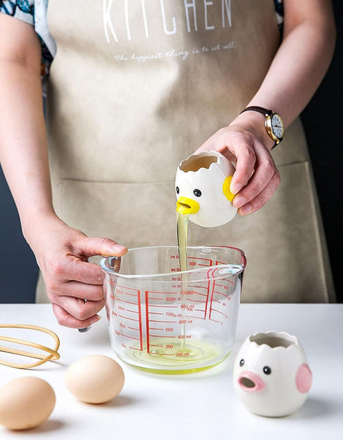 Load image into Gallery viewer, Cute Egg Separator, Ceramics Vomiting Chicken Egg Yolk White Separator
