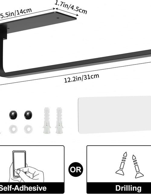 Load image into Gallery viewer, Self-Adhesive or Drilling Paper Towel Holder Rack Under Cabinet
