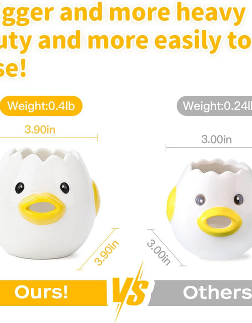 Load image into Gallery viewer, Cute Egg Separator, Ceramics Vomiting Chicken Egg Yolk White Separator

