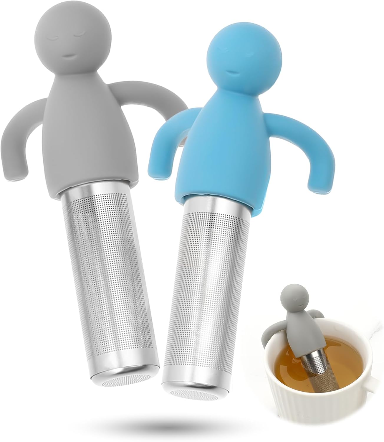 2Pcs Cute Fine Mesh Tea Strainer Stainless Steel Tea Infuser Ball Tea Diffuser