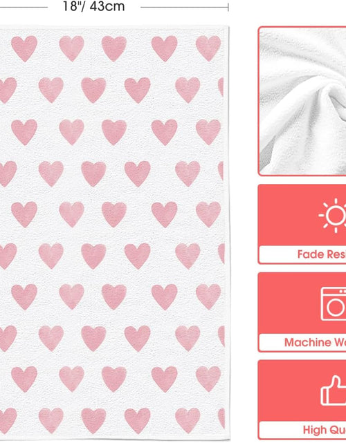 Load image into Gallery viewer, 18x26 Inch Pink Heart Love Home Sweet Home Valentine&#39;s Day Kitchen Towels Dish Towels
