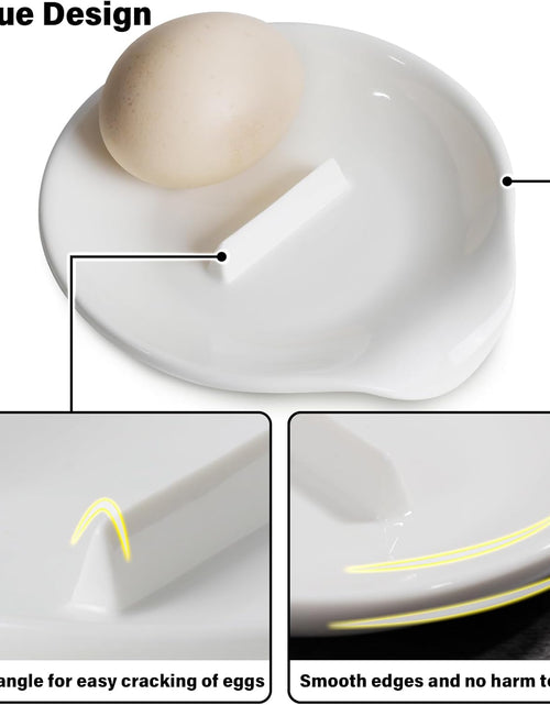 Load image into Gallery viewer, Egg Cracker &amp; Spoon Holder, Spoon Rest for Kitchen, Ceramic Spoon Holder for Stove Top, Cooking Spoon Holder,Heat Resistant Utensil
