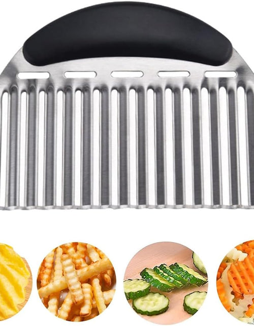 Load image into Gallery viewer, Crinkle Cutter for Veggies Potatoes, Stainless Steel Wave Knife, Kitchen Crinkle Cutter
