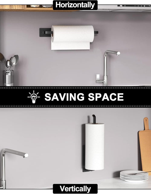 Load image into Gallery viewer, Self-Adhesive or Drilling Paper Towel Holder Rack Under Cabinet
