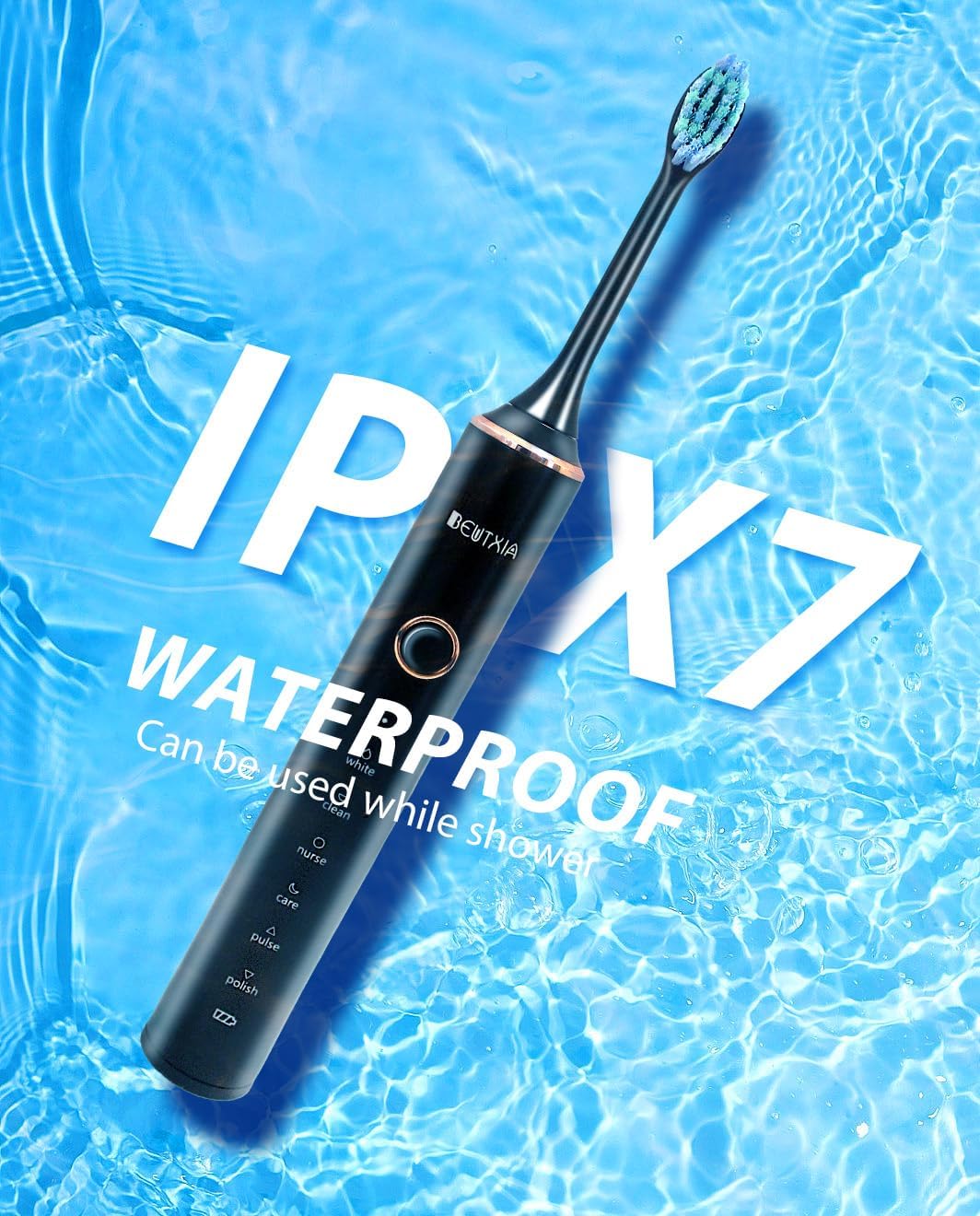 Electric Toothbrushes for Adults, 8 Brush Heads Electric Toothbrush with 37000 VPM Deep Clean 6 Modes 18 Gea