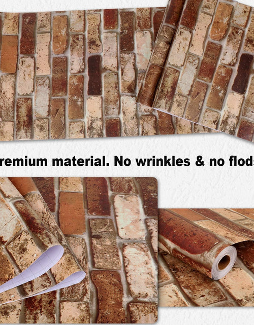 Load image into Gallery viewer, Brick Wallpaper for Home Decoration, Kitchen Wallpaper Stick and Peel Backsplash,  17.7&quot; x 197&quot;
