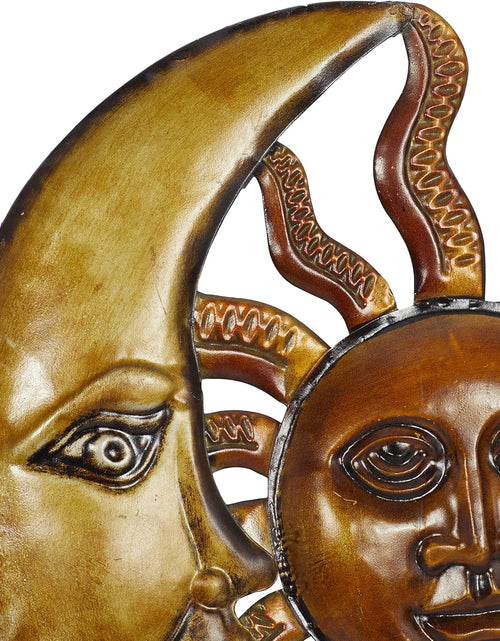 Load image into Gallery viewer, Metal Sun Moon Wall Decor Discounted Wall Art, 21&quot; x 1&quot; x 20&quot;
