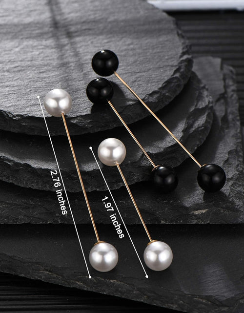 Load image into Gallery viewer, 6 Pieces Sweater Shawl Clips Retro Pearl Brooch Pins Crystal Cardigan Collar Clip Clothing Costume Accessory
