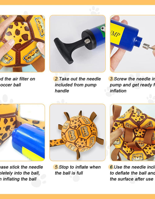Load image into Gallery viewer, Dog Toys Soccer Ball with Straps, World Cup Interactive Dogs Toys for Tug of War  (Leopard - Large)
