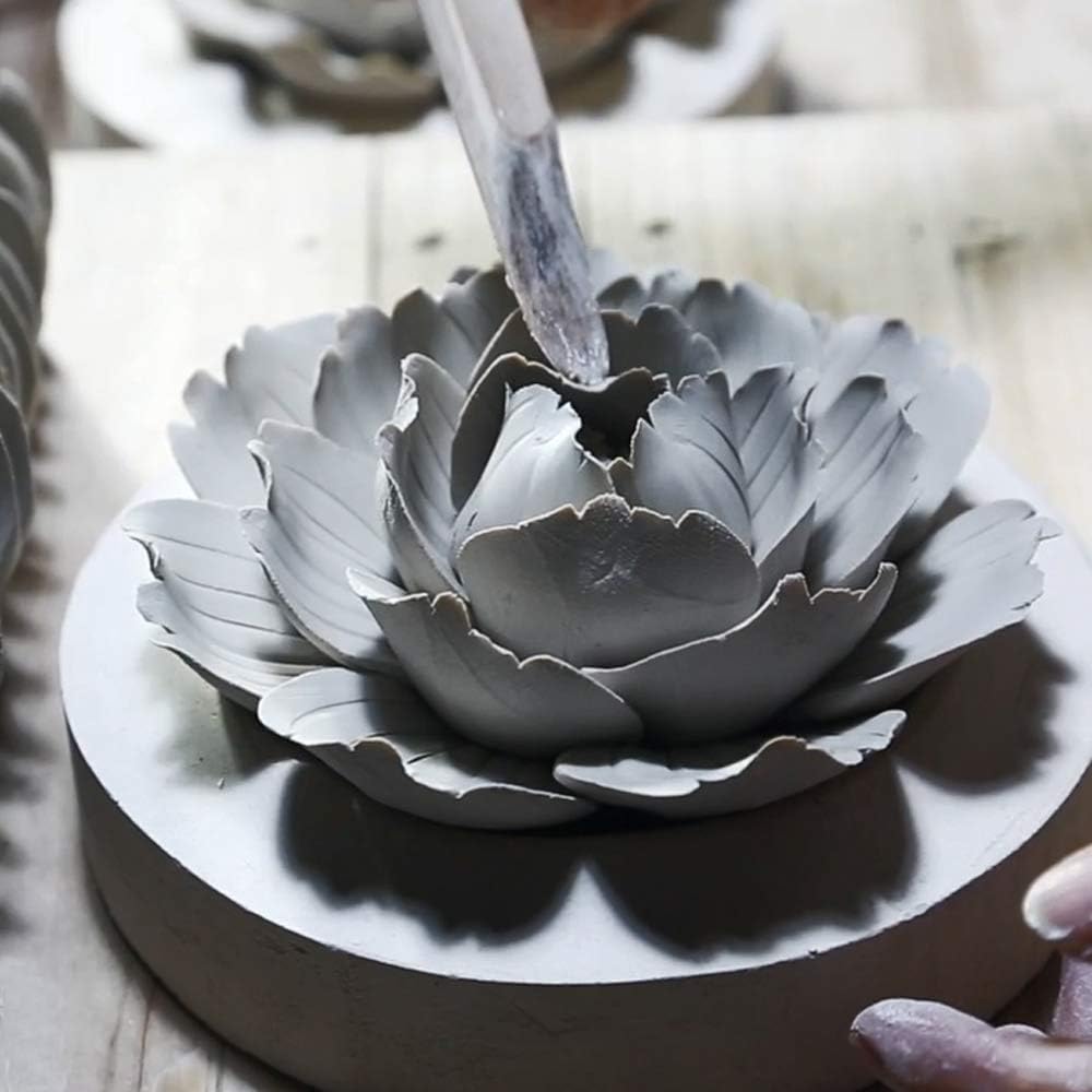 Ceramic Wall Flowers 3D Handmade Art Decor Wall Hanging Decorative White Peony