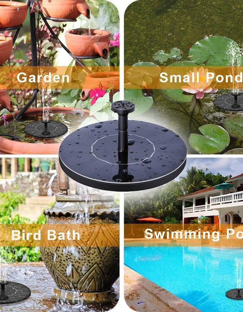 Load image into Gallery viewer, New Upgraded Mini Solar Powered Fountain Pump 1.5W Free Standing Solar Panel Kit
